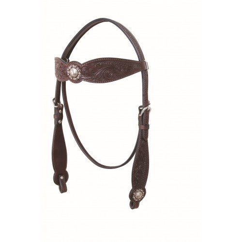 Floral and Basket Browband Headstall