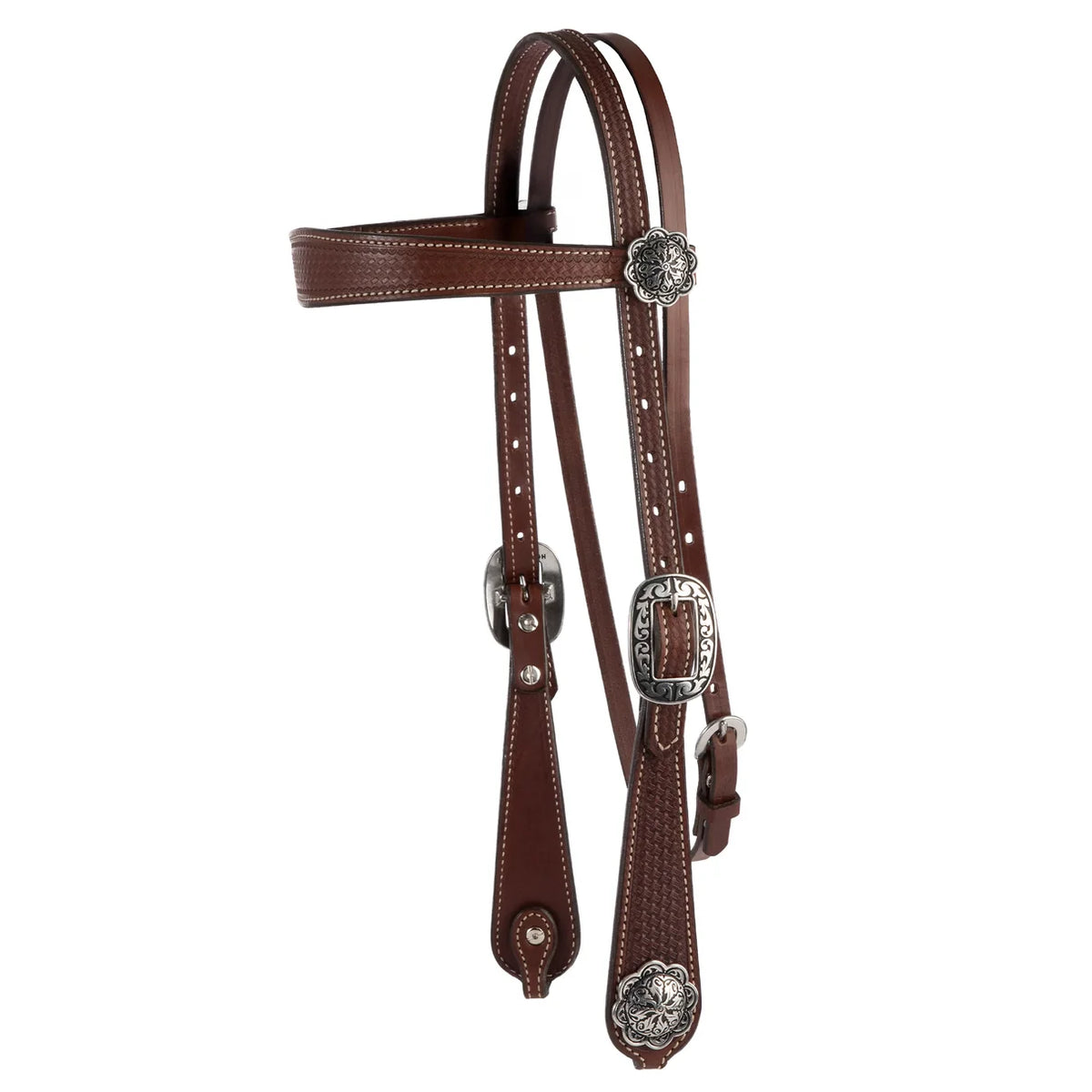 Leather Browband Headstall, Basin Cowboy