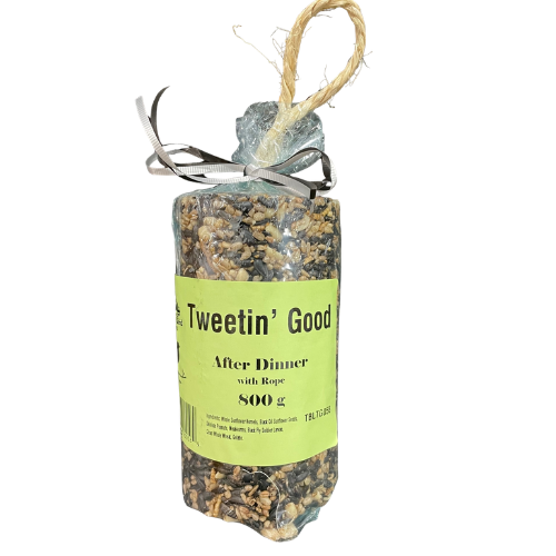 Tweetin Good Seed log After Dinner with rope