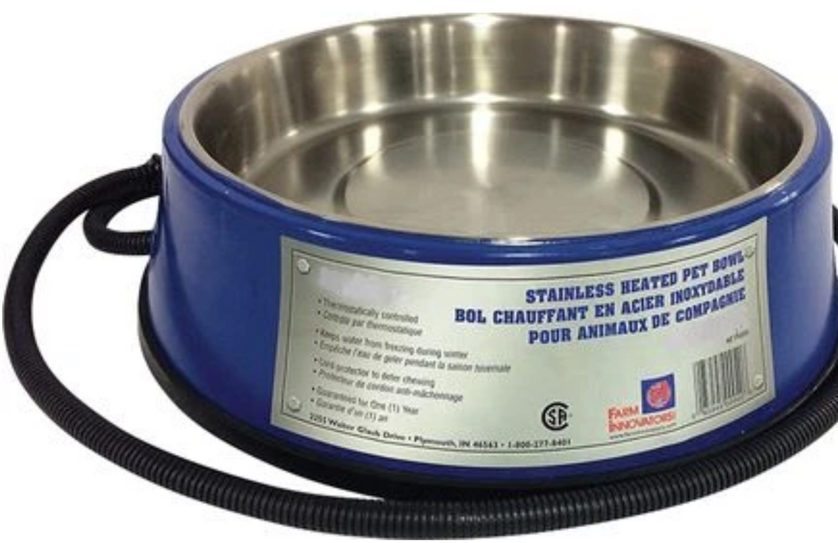 Stainless Steel Heated Pet Bowl 5.5 Quart
