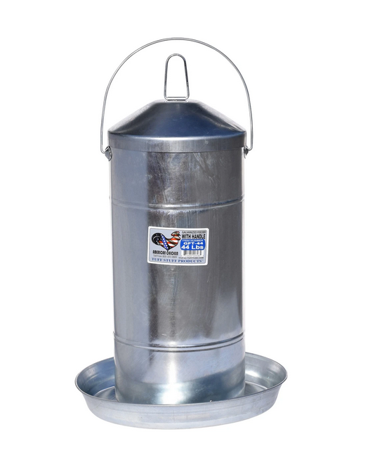 Tuff Stuff Galvanized Feeder w/ Lid - 44lbs