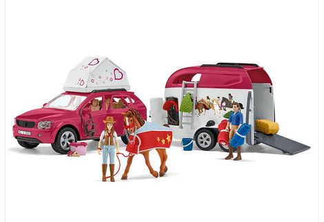 Schleich-Horse Adventures with car/trailer