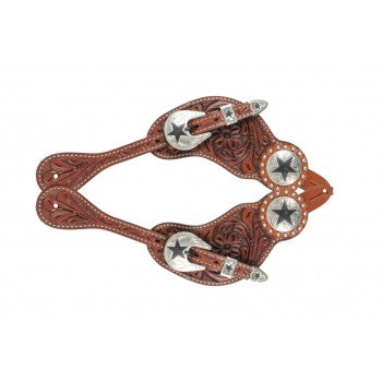 Floral Carved Spur Straps