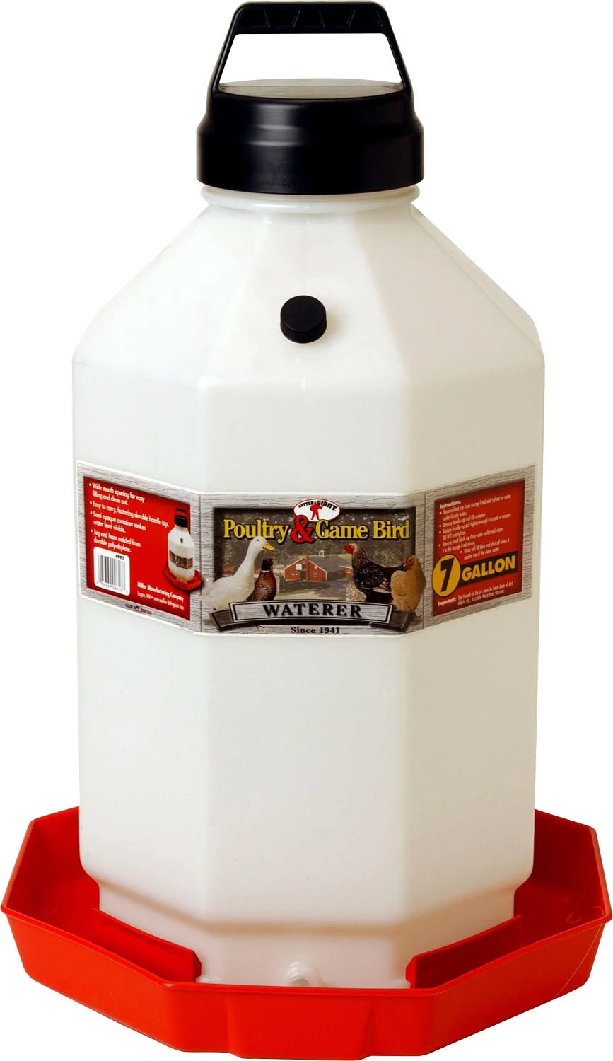 7 Gallon Top Fill Plastic Poultry Fount