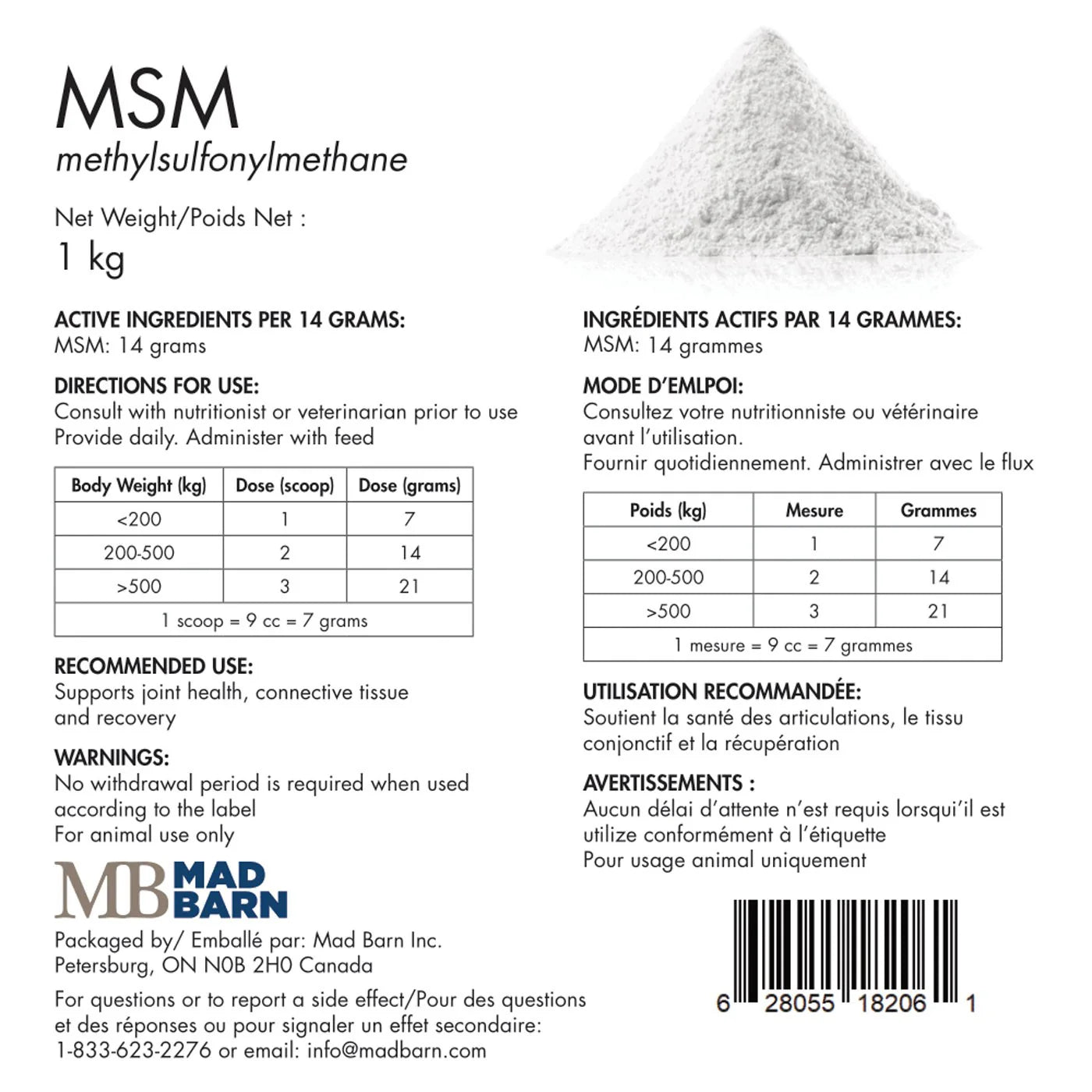 Mad Barn MSM 5kg