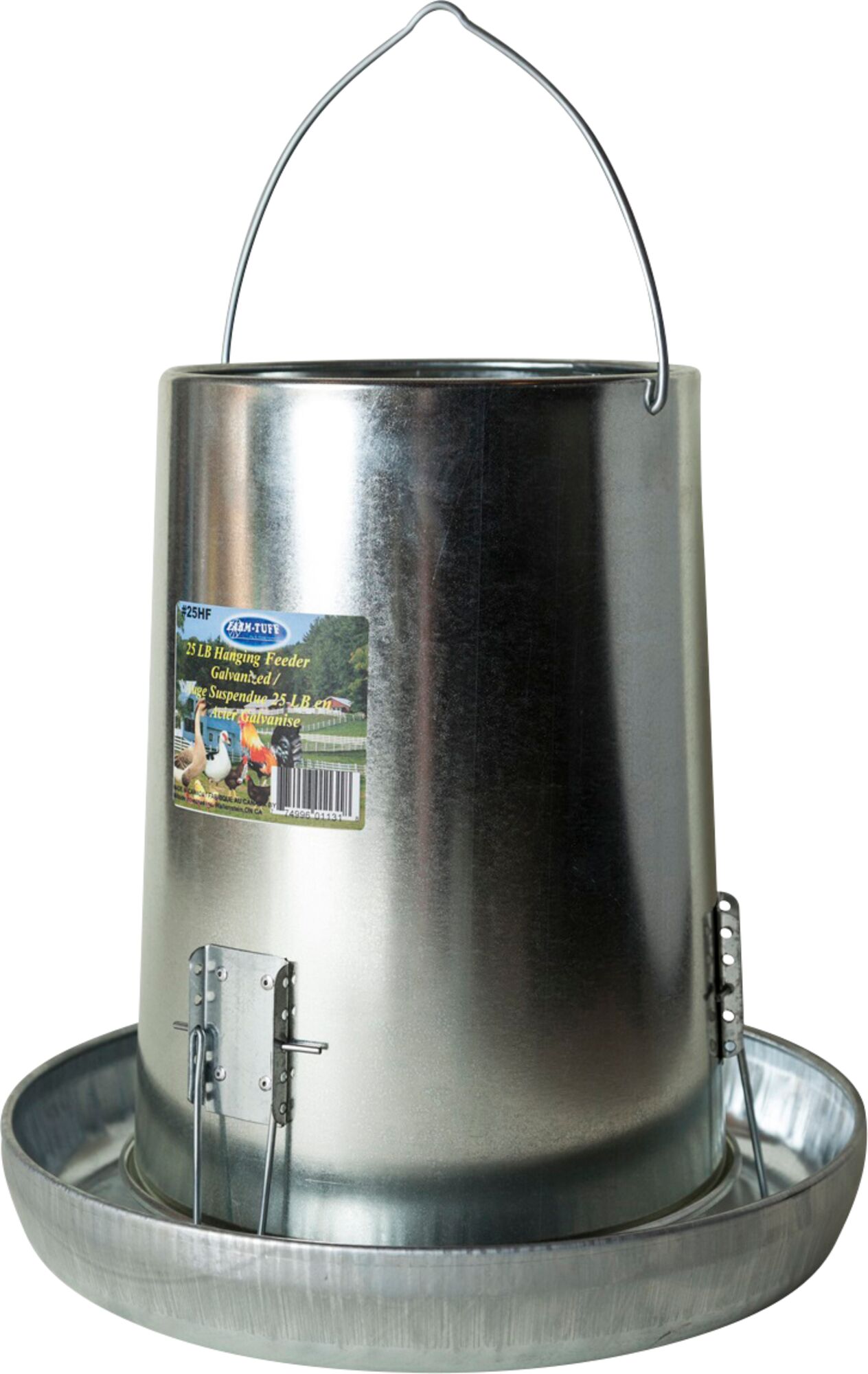 25lb Hanging Galvanized Poultry Feeder