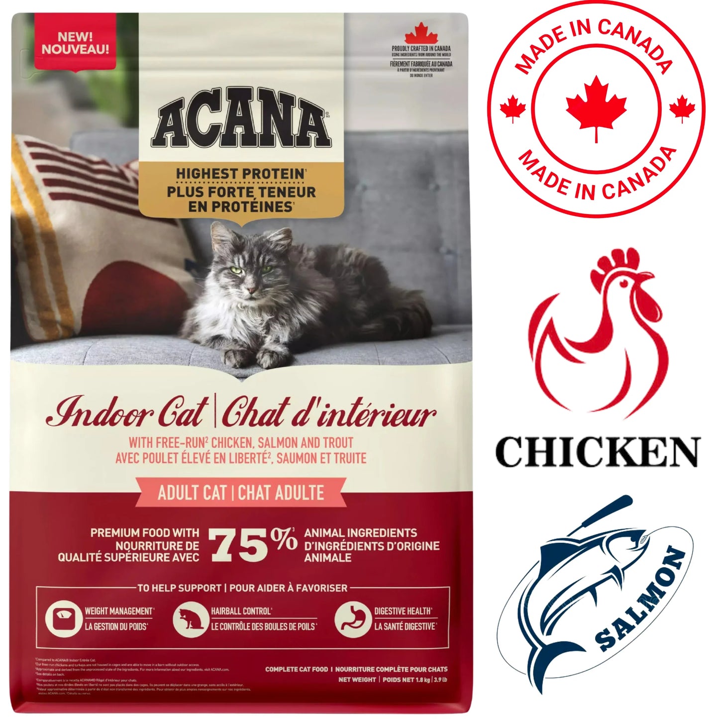 Acana Cat Indoor Cat (Highest Protein Indoor Entree) 4.5kg