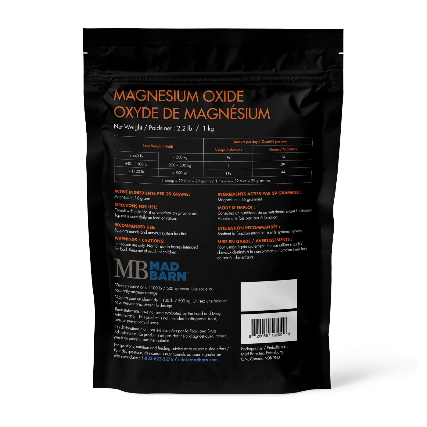 Mad Barn Magnesium Oxide 1kg
