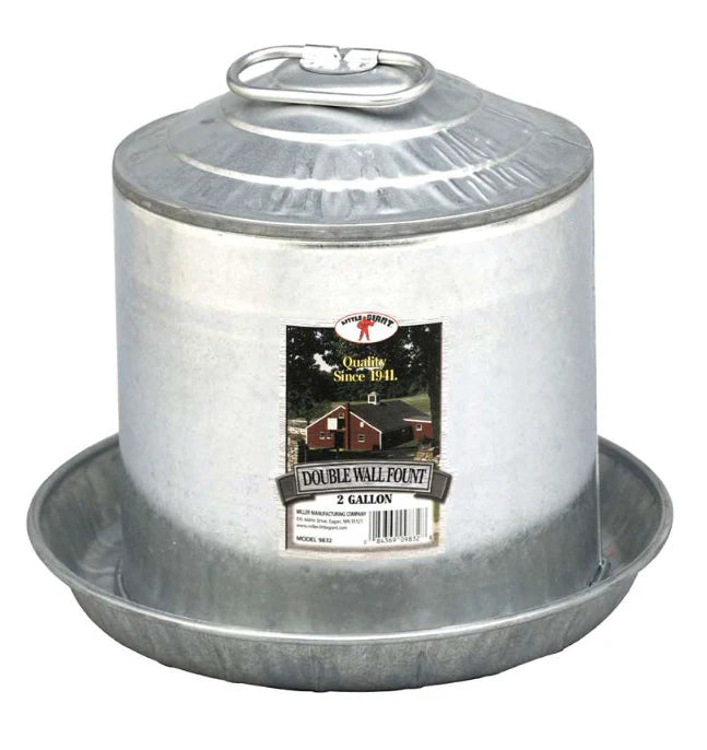 2 Gallon Galvanized Double Wall Fountain