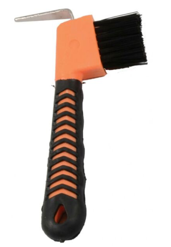 Soft Grip Hoof Pick w/Brush