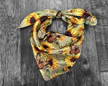 Handmade Wild Rag White Sunflower