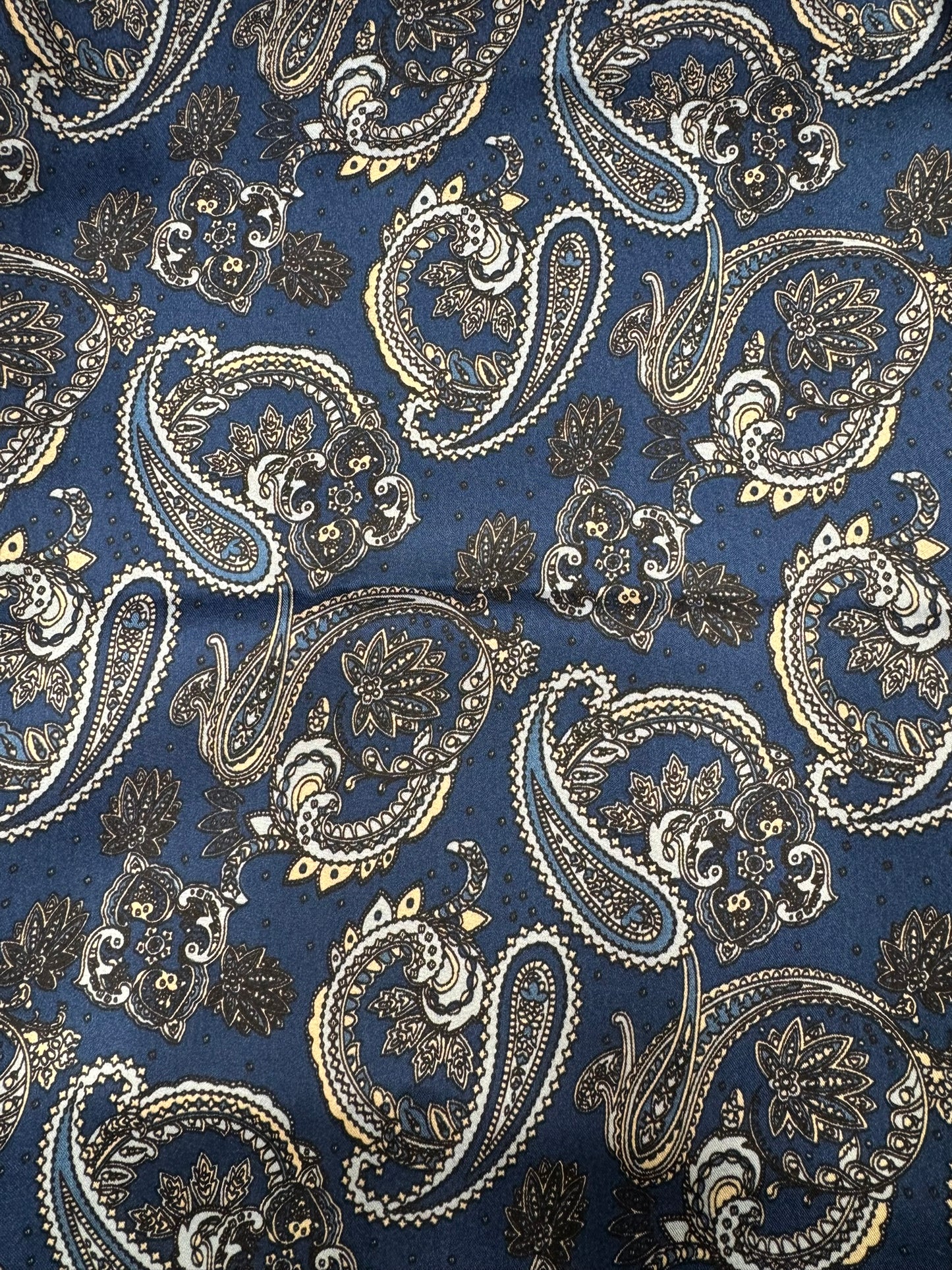 Handmade wild rag blue paisley