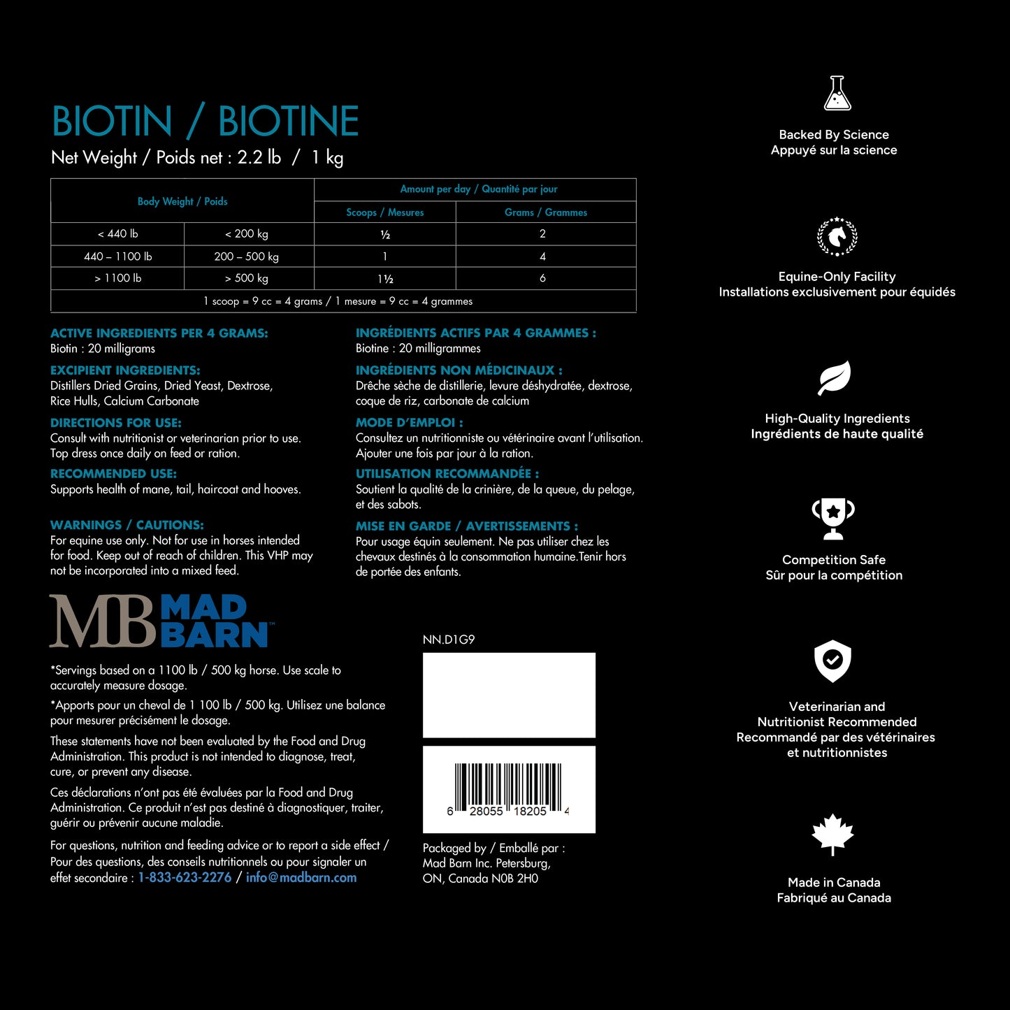 Mad Barn Biotin 1kg