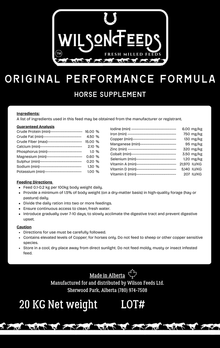 Wilson Feeds Original Performance Formula 20kg