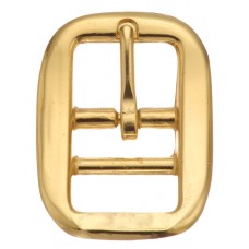 Brass Plated Double Bar Halter Buckle