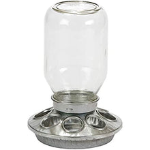 Miller Galvanized and Glass Mason Jar Chick Feeder - 1 Quart