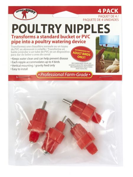Miller Poultry Fount Nipples - Pack of 4
