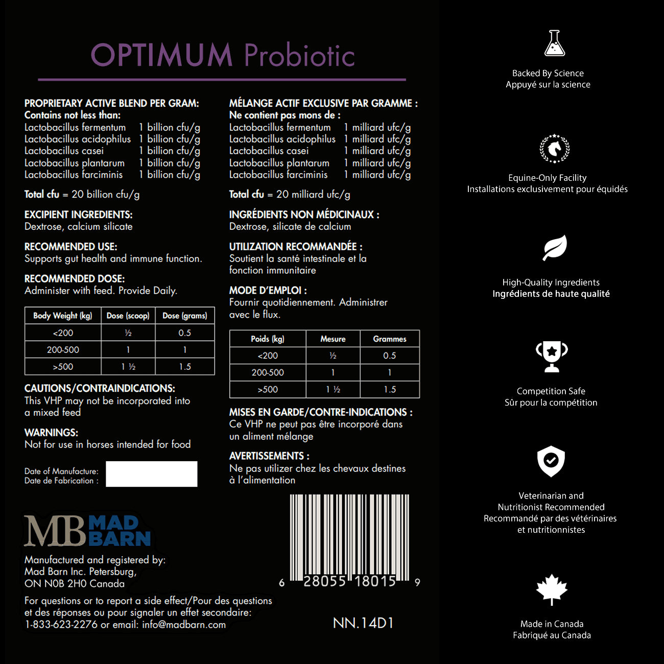 Mad Barn Optimum Probiotic 60 g