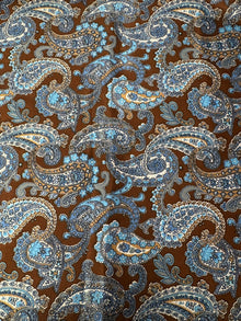 Handmade Wild Rag Brown and blue paisley