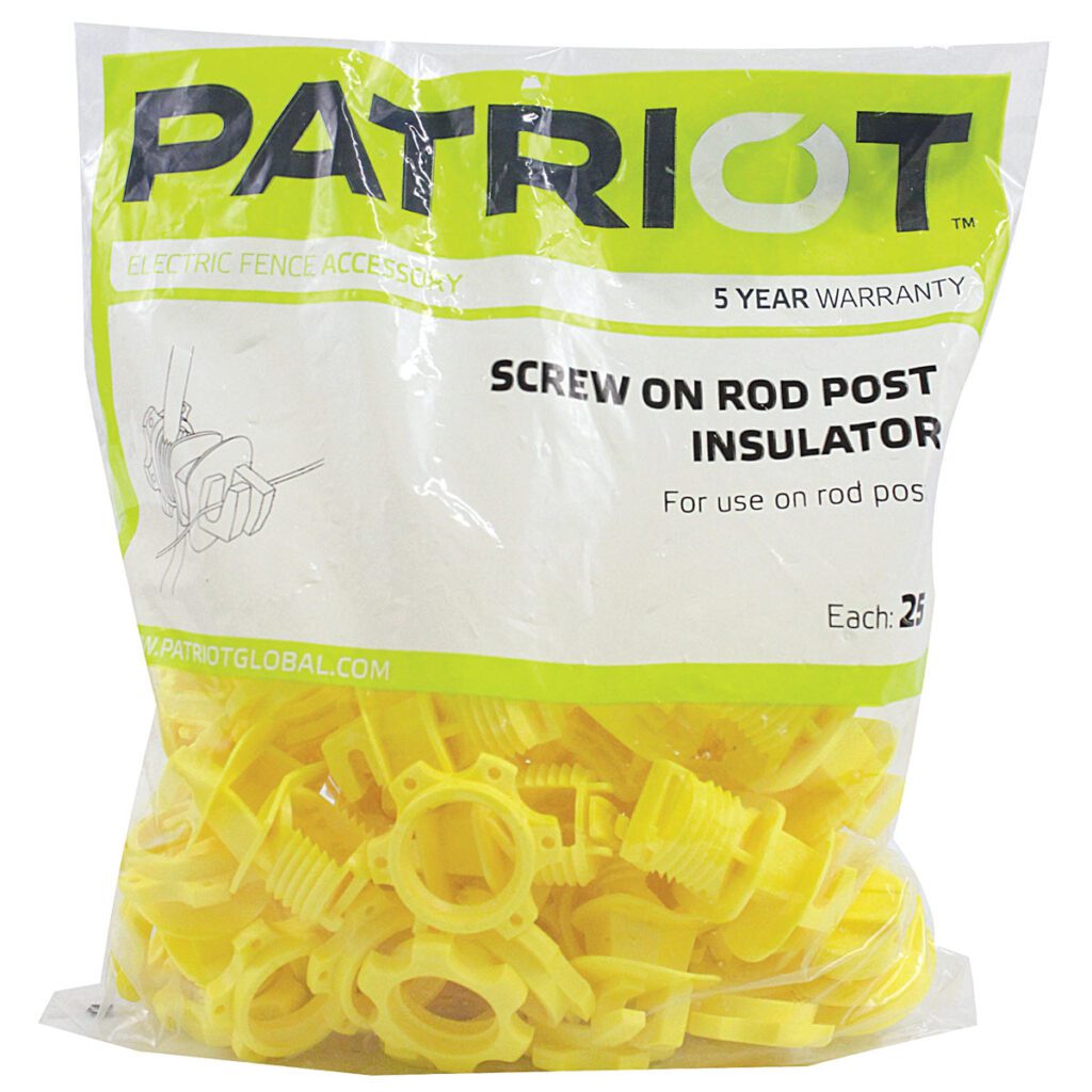 Patriot screw-on rod post insulator (25pk)