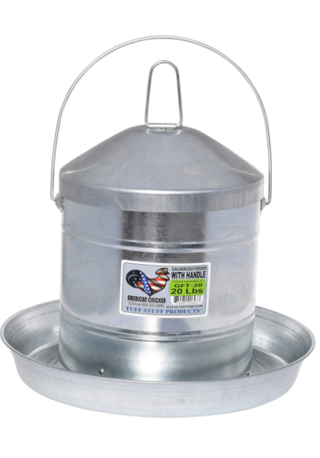 Tuff Stuff Galvanized Feeder w/ Lid - 20lb