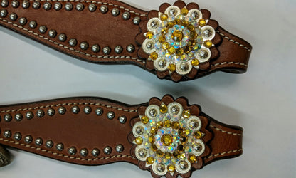 Headstall w/ Spots & Topaz Crystals
