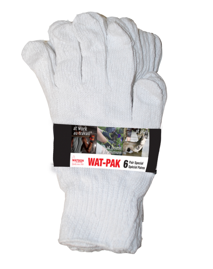 Watson White Knight Cotton Gloves, 6pk